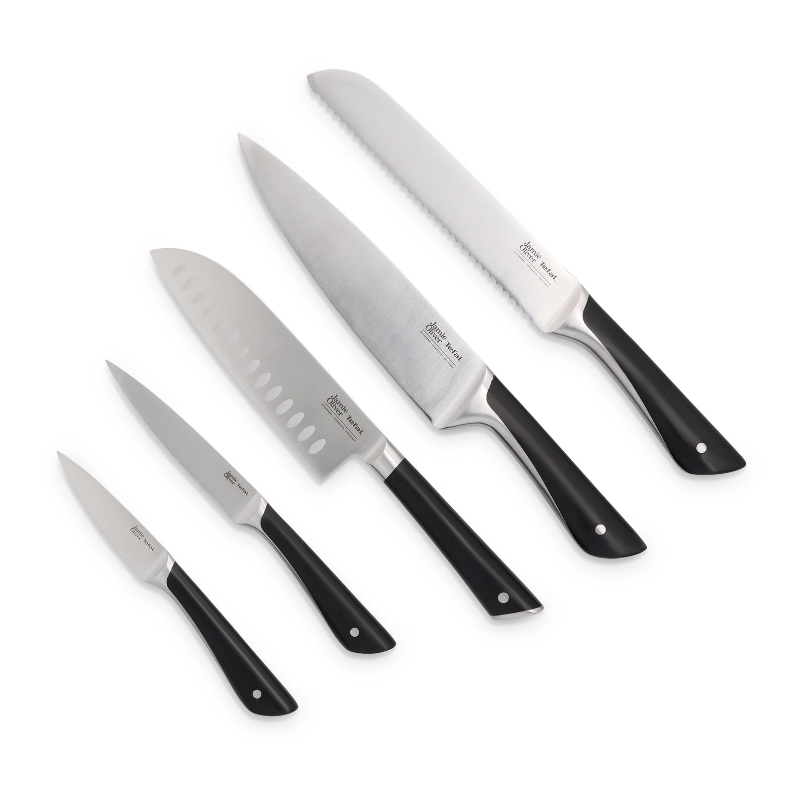 5 סכיני שף Tefal עם מעמד בוצ'ר