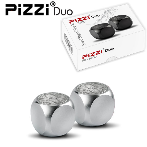 "פיצי מיני" PiZZi Mini-DUO זוג רמקולים Bluetooth עוצמתי 2x3W במיוחד 35מ"מ בלבד בצבע אדום