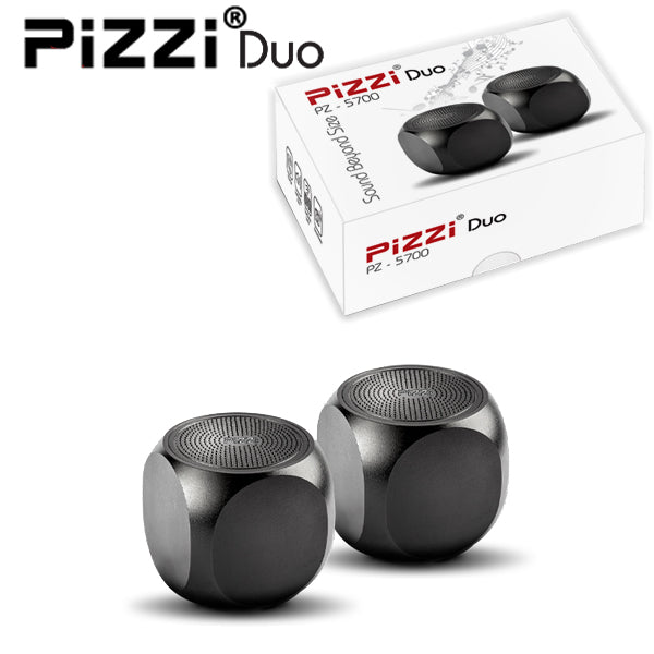 "פיצי מיני" PiZZi Mini-DUO זוג רמקולים Bluetooth עוצמתי 2x3W במיוחד 35מ"מ בלבד בצבע אדום
