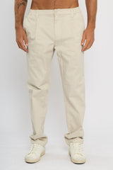 מכנסי צ'ינו לגברים בצבע שמנת
